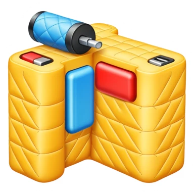 quilted battery emoji sticker