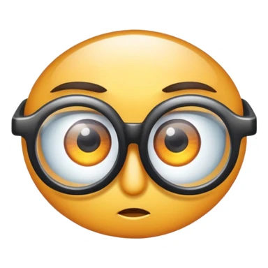 eye with glasses, vision symbolism sticker