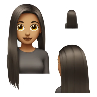 Girl and her hair straight and she is a model sticker