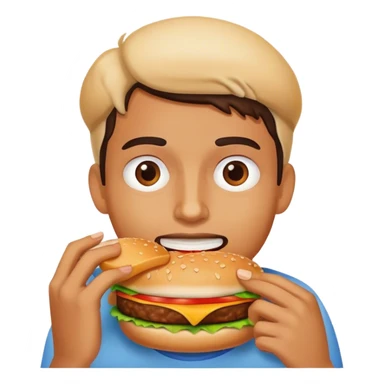 Human eating a Hamburger  sticker