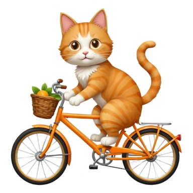 Cat riding a bike sticker