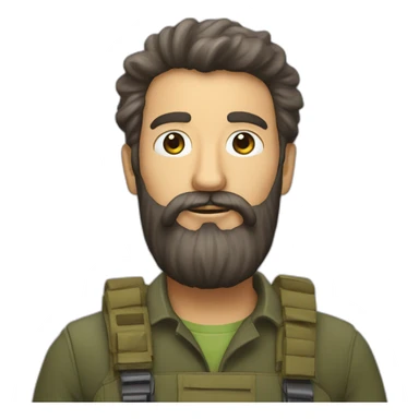 Un barbu avec une bombe sticker