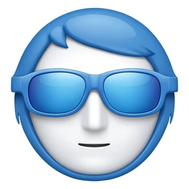 Blue sun glasses, front view, no face, no head sticker