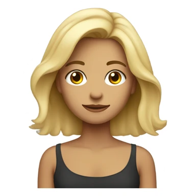 joven rubia con cabello oscuro  sticker