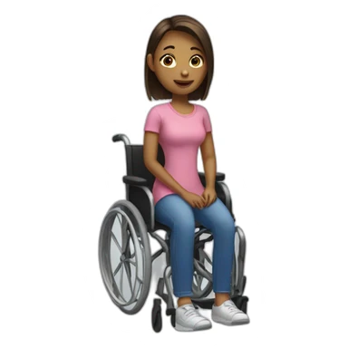 Girl without legs in a wheelchair sticker