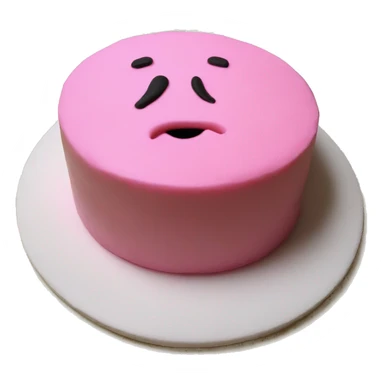 Pink coffee fondant cake sticker