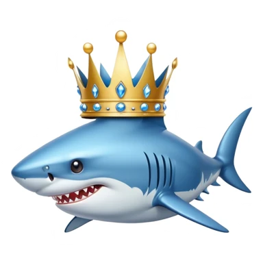 Shark with crown sticker