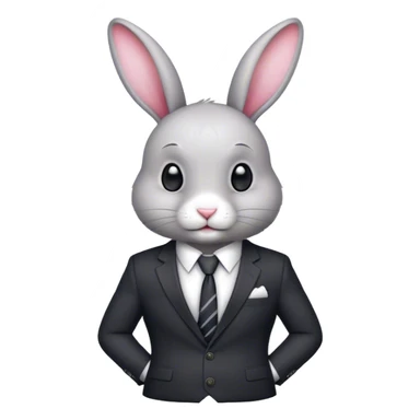 Bunny doing business sticker