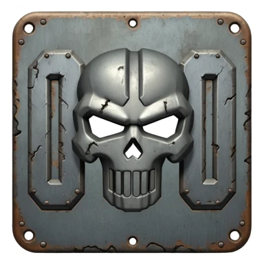 DOOM METAL TEXT LOGO sticker