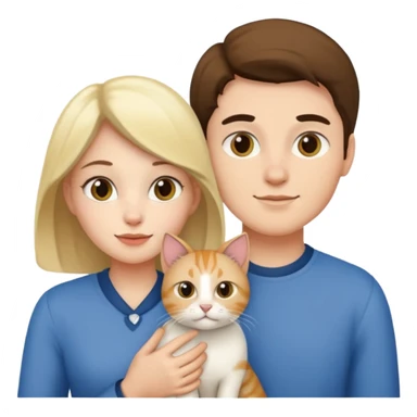 Annamagician couple and their pet cat sticker