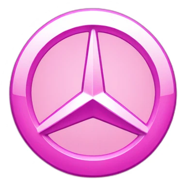 Mercedes logo pink sticker