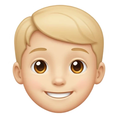 smiling child's head, simple and friendly sticker