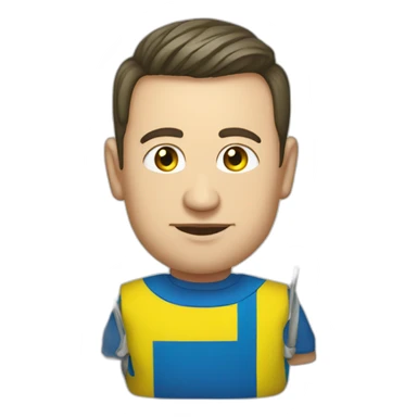 Full weight zelensky with Ukrainian flag sticker