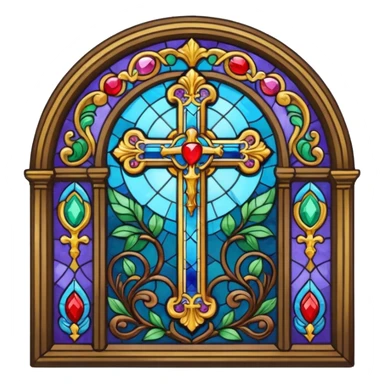 Bible stained glass sticker