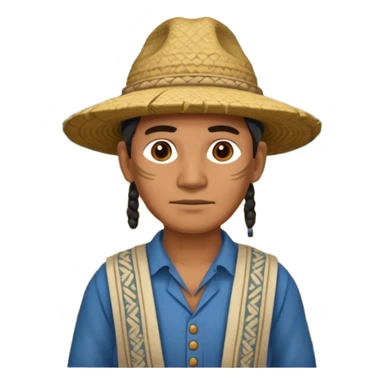 mayan farmer working sticker