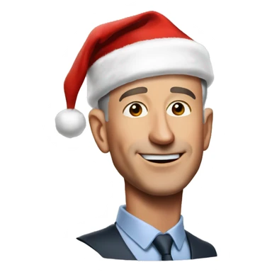 jeff bezos with santa hat sticker