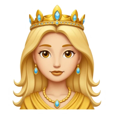 goddess emoji, elegant, radiant, divine, minimal background sticker
