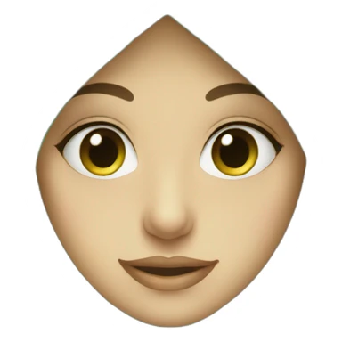 A young women with hijab with green eyes  sticker