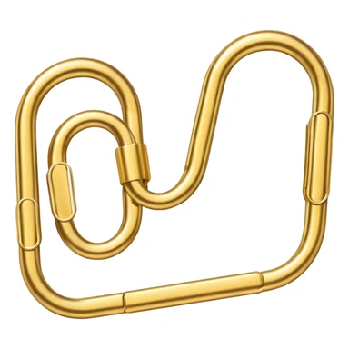 gold paper clip sticker