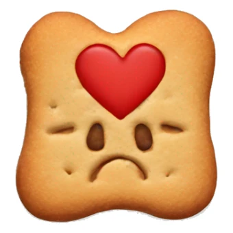 A heart shape biscuit sticker
