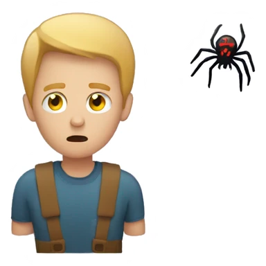 Person scared of a spider  sticker