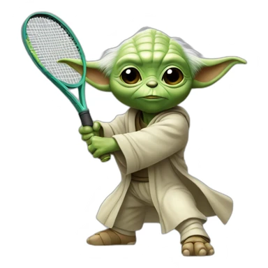 Yoda qui joue au tennis sticker