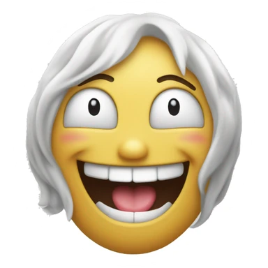 Smiley face laughing hysterically ￼ sticker