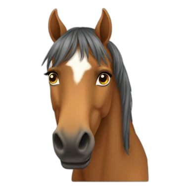 horse in heart sticker