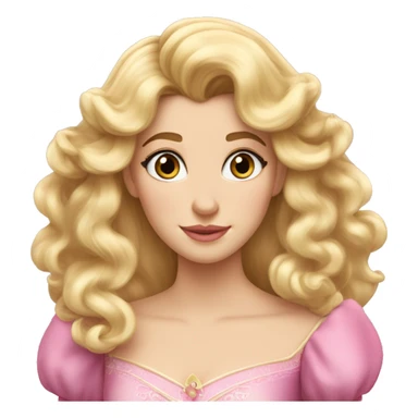 Princess Aurora blonde ringlets and bangs  sticker