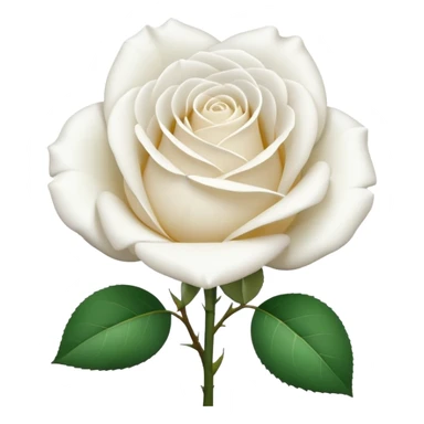 white rose, without green leaves, just flower sticker