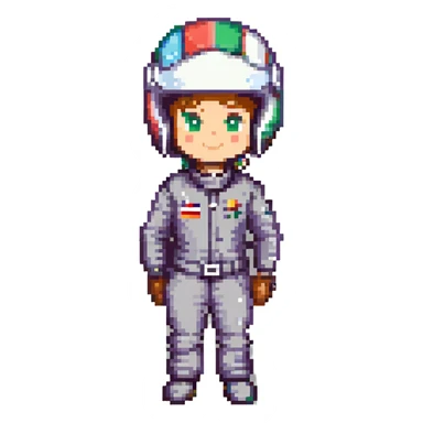 formula one driver profile image with helmet on sticker