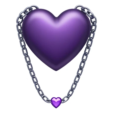 Dark purple heart in chains sticker