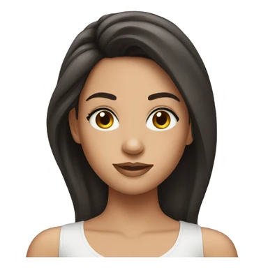 brunette girl with eyelashes  sticker