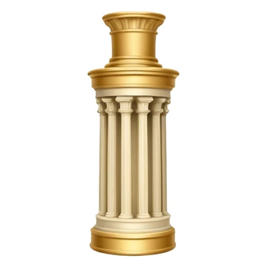 Creamy Caesar salad dressing in a bottle shaped like a roman ionic column sticker