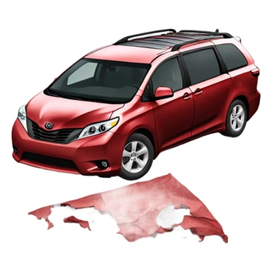 red toyota sienna wrecked sticker