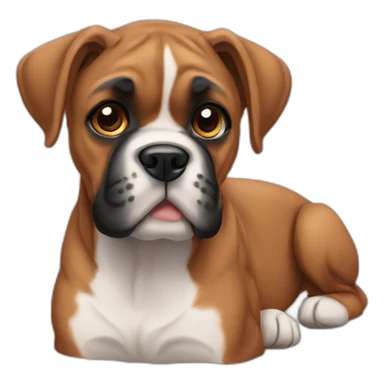 boxer dog puppy sticker