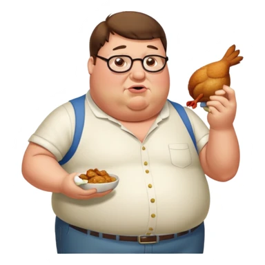 can you do  Peter Griffin stand and eat chicken thighs sticker