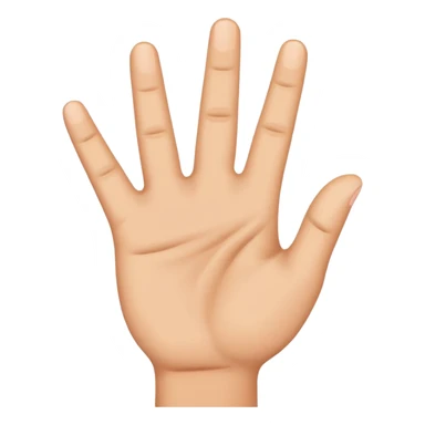 raise the thumb, index and middle fingers on the right hand, palm facing the screen sticker