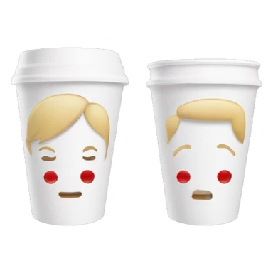 Blonde girl and boy drinking out of white styrofoam cups with “Swig” written on them in red sticker