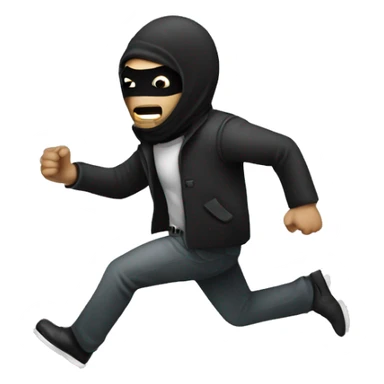 Bank robber running away sticker