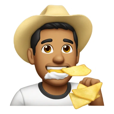 ash Trevino eating chips with dip sticker