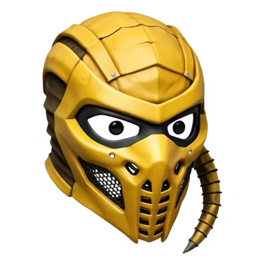 mortal kombat scorpion mask sticker