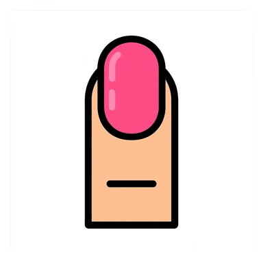 Nail with manicure sticker