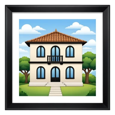 casa blanca que sea mas simple  sticker