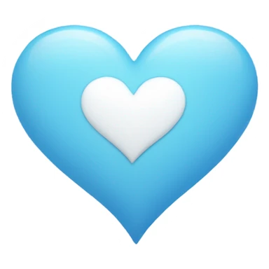 Sky blue heart sticker