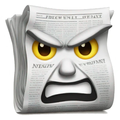 angry newspaper sticker