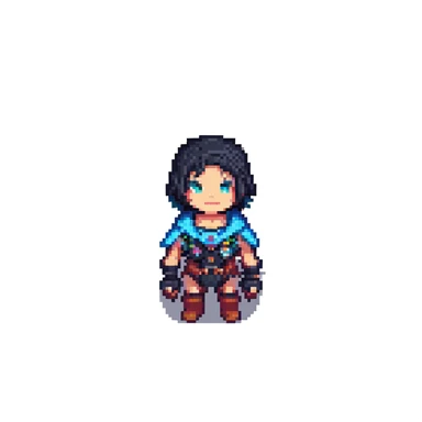 scibidi character, pixel art style, simple background sticker