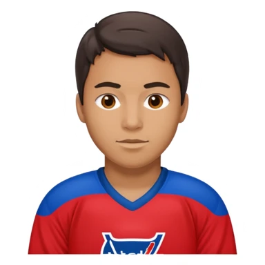 Hockey player in red and blue sticker