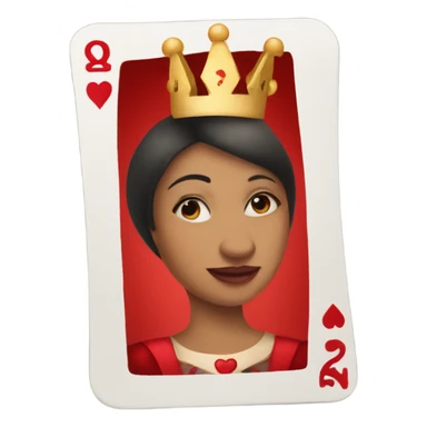 Queen of hearts card  sticker