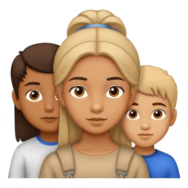 One girl with two boys with geofísico sticker